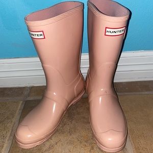 Hunter womens rain boots gloss pink size 8